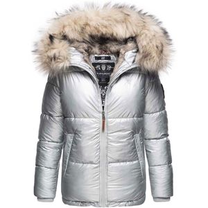 Navahoo Premium Dames Winterjas Tikunaa – Puffer Look, Warm & Met Kunstbontkraag