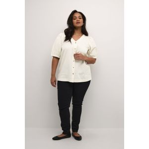 Blouse met korte mouwen Regular fit Turtledove white