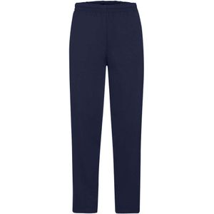 Fruit of the Loom Heren joggingbroek met open zoom (Deep Navy)
