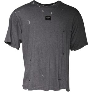Dolce & Gabbana - T-shirt - Grijs - Korte Mouwen - Crew Neck