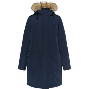 Dreimaster Winterparka met imitatiebont Dames nachtblauw