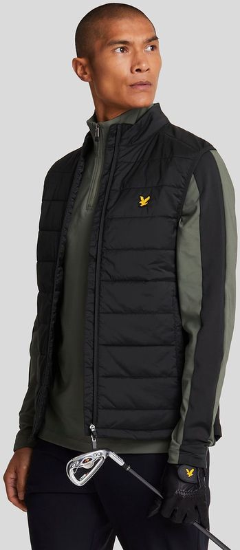 Lyle & Scott - Gewatteerd Golf Gilet - Zwart