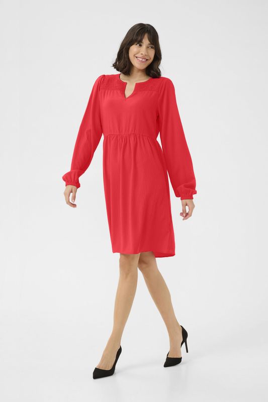 Kaffe - Jurk 'Linda' - Roestrood - Blousejurken