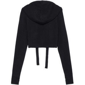 Hinnominate Sweatshirt Korte Sweater Kap Met Duimopening En Borduursel