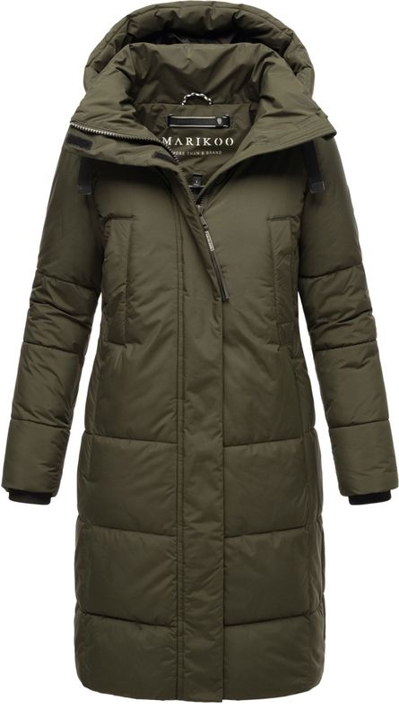 Marikoo dames winterjas Laryaa – lang, warm & met afneembare capuchon