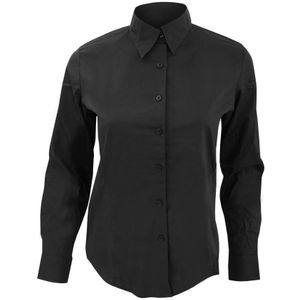 SOLS Dames/dames Eden Long Sleeve Fitted Work Shirt (Zwart)