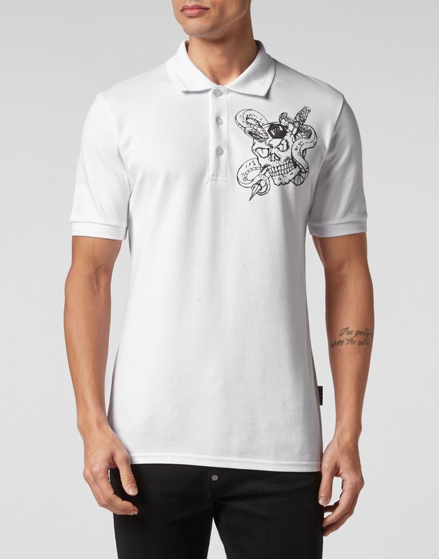 Philipp Plein, Heren, Tops, Wit, Maat: XS Katoen,