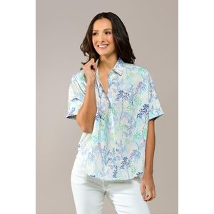 Caroline Tensen - Leeds - Blouse - Wit - Oversized met Korte Mouwen
