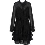 Silvian Heach - Korte Jurk - Midi-Lengte - Zwart - 100% Polyester