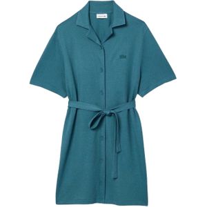 Lacoste Dames/Dames Linnen Overhemd met Riem (Groen)