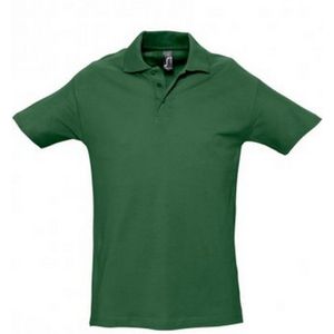 SOLS Heren Lente II Korte Mouw Zwaarlijvig Poloshirt (Bosgroen) - Maat L