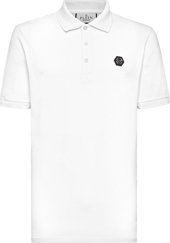 Philipp Plein - Slim Fit Polo Shirt SS Stars - Wit - Katoen