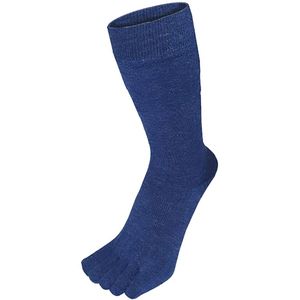 TOETOE - Heren & Dames Outdoor Zachte Wol Vochtregulerende Halve Kuit Teen Sokken - Denim Blauw
