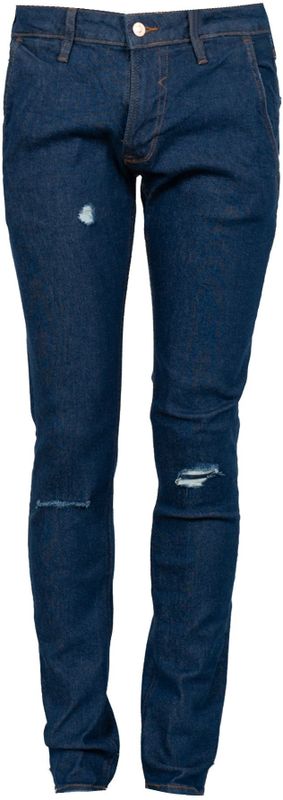 Guess - Slim-fit Jeans - Blauw - Denim - Distressed Effect