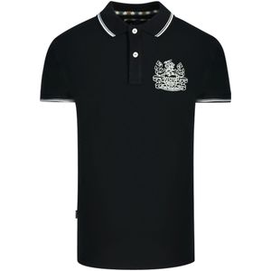 Aquascutum Aldis getipt zwart poloshirt