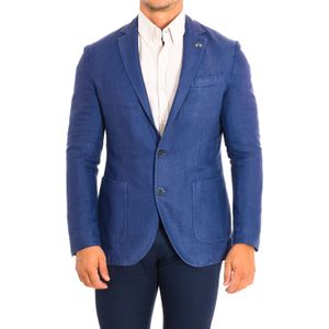 La Martina - Blazer - Navy - Katoen/Linnen - Normale Snit