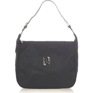 Vintage Fendi Nylon Shoulder Bag Black