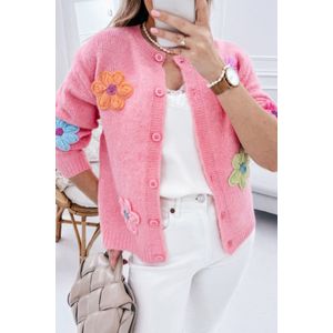 Bloemengepatroneerde Gebreide Cardigan