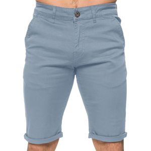 Enzo Heren Slim Fit Stretch Chino Shorts