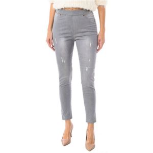 Dames Legging D2011 Stretch Stof Lange Denim Broek Stijl - Maat XL