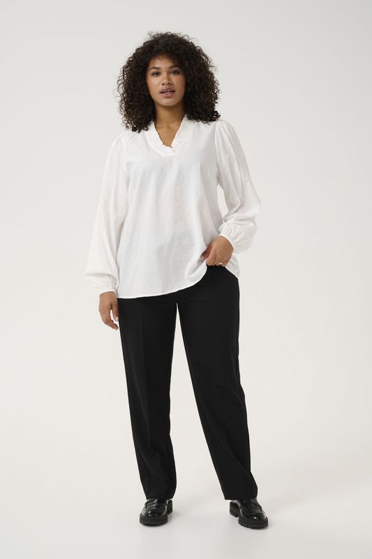 KAFFE CURVE Blouse 'Anni'  wit