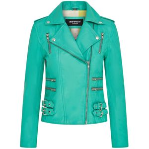 Brando - Loddon - Bikerjack - Aquablauw - Leren