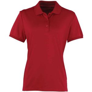 Premier Dames/Dames Coolchecker Piqué Poloshirt (Bourgondië)