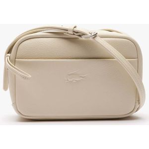 Accessoires Lacoste City Courin Leren Schoudertas in Wit