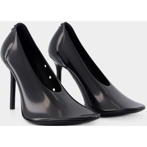 Courrèges - Stiletto Pumps - Zwart - PVC - Slip-on Sluiting
