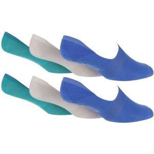 Wildfeet - 6 Paar Heren Loafer Sokken Multipack | Katoenen Lage Sneaker Sokken - Blauw - Maat 39 - 45