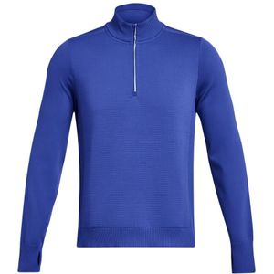 Under Armour Heren IntelliKnit Half Zip Hardlooptop (Blauw)