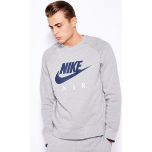 Nike Sweatshirt Pullover Voor Heren Met Ronde Hals In Grijs - Maat S