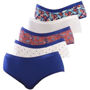 Pack-5 Katoenen Stretch Comfort Slip voor Dames D4C17