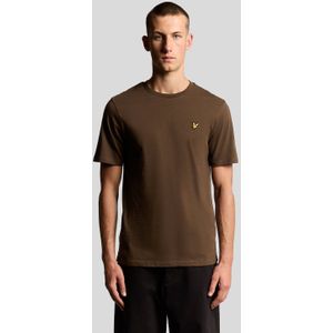 Lyle & Scott katoenen T-shirt met ronde hals - bruin