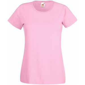 Fruit Of The Loom Dames/vrouwen Lady-Fit Valueweight Short Sleeve T-Shirt (Pak Van 5) (Lichtroze) - Maat L