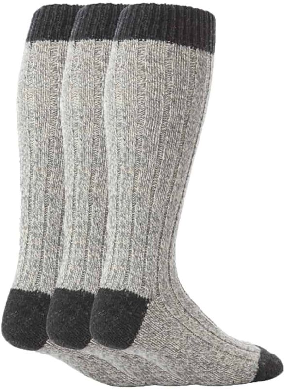 Workforce - Lange Wollen Laarzensokken - Zwart - 1 Paar