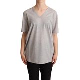 Dolce & Gabbana Dames Grijze V-hals T-shirt