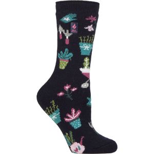 Heat Holders Lite - Dames Hobby Sokken - 1 Paar Winter Fleece Thermische Sokken - Groene Vingers