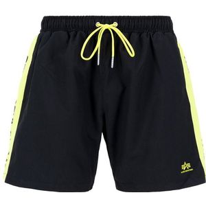 ALPHA INDUSTRIES - Printed Stripe - Zwembroek - Polyester - Zwart