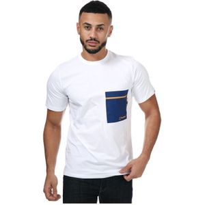 Wit-blauw Berghaus Drakestone-T-shirt met zak voor heren