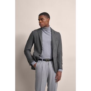 Blazer - Donkergrijs - Slim Fit - Reverskraag - Lange Mouwen