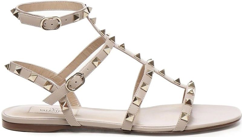 Valentino Garavani - De Rockstud Sandalen - Zwart - Leer