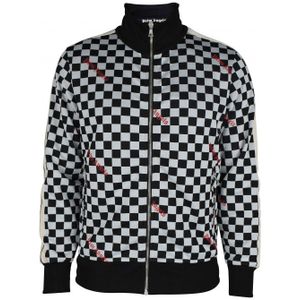 Palm Angels - Jas - Zwart - Polyester - Schaakbordprint