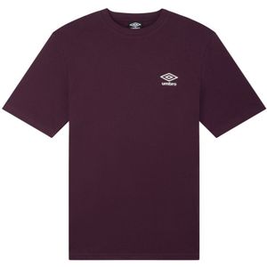Umbro Heren Core Klein Logo T-Shirt (Krachtig paars/Nimbus wolk)