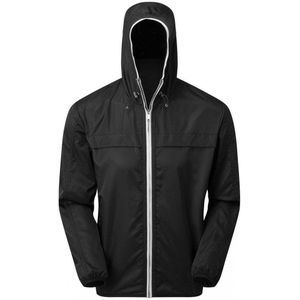 Asquith & Fox Shell lichtgewicht herenjas (Zwart/Wit)