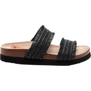 Rocket Dog Dames/Dames Aruba Raffia Teenslippers (Zwart)