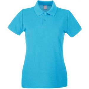 Fruit of the Loom Dames/Dames Lady Fit Poloshirt met korte mouwen (Cyaan)