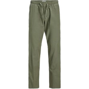 Jack And Jones Heren Linnen Blend Relaxed Fit Broek (Olijfgroen)