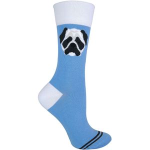 Nieuwigheid katoenen sokken met katten- en hondenpatroon - Mops