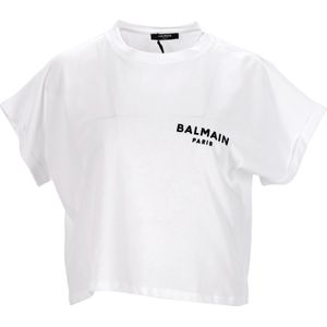 Balmain Cropped Top in Wit